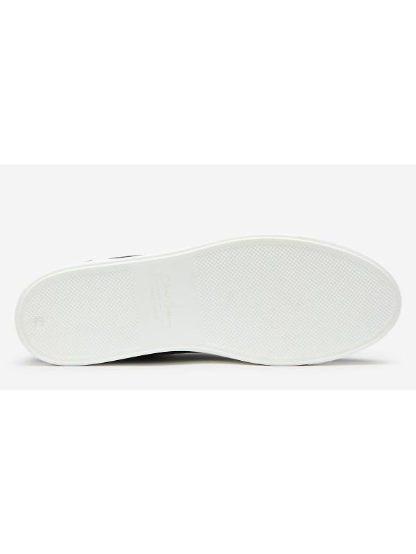 Oliver Sweeney Men's Almada Perforated Calf Leather Cupsole Trainers - Navy Image 4