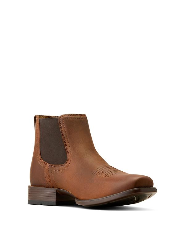 Ariat Men's Booker Ultra Square Toe Western Boots - Rough Tan Product Image
