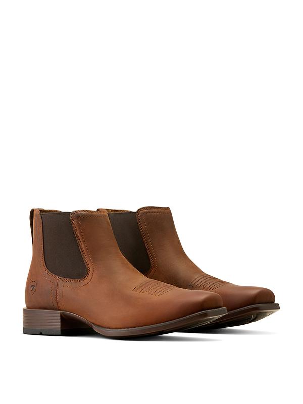 Ariat Men's Booker Ultra Square Toe Western Boots - Rough Tan Image 7