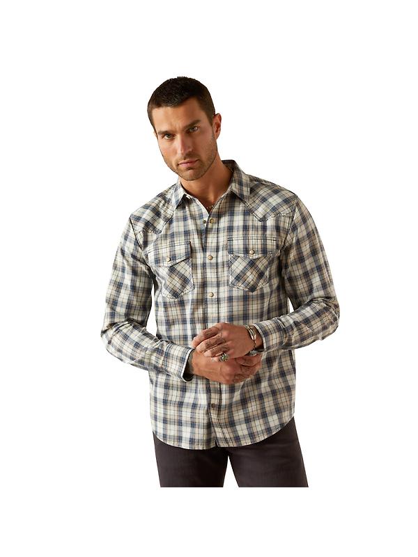 Ariat Men's Hampton Retro Long Sleeve Shirt - Navy Product Image