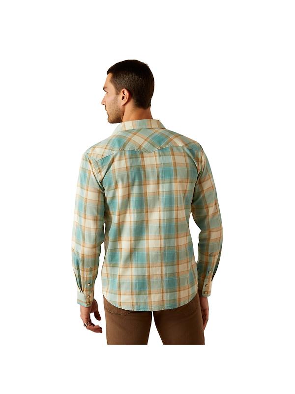 Ariat Men's Retro Long Sleeve Shirt - Turquoise Image 2