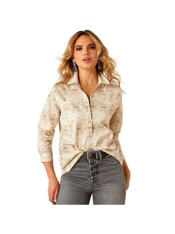 Ariat Women's Billie Jean Western Shirt - Sandstone Sw Print Product Image