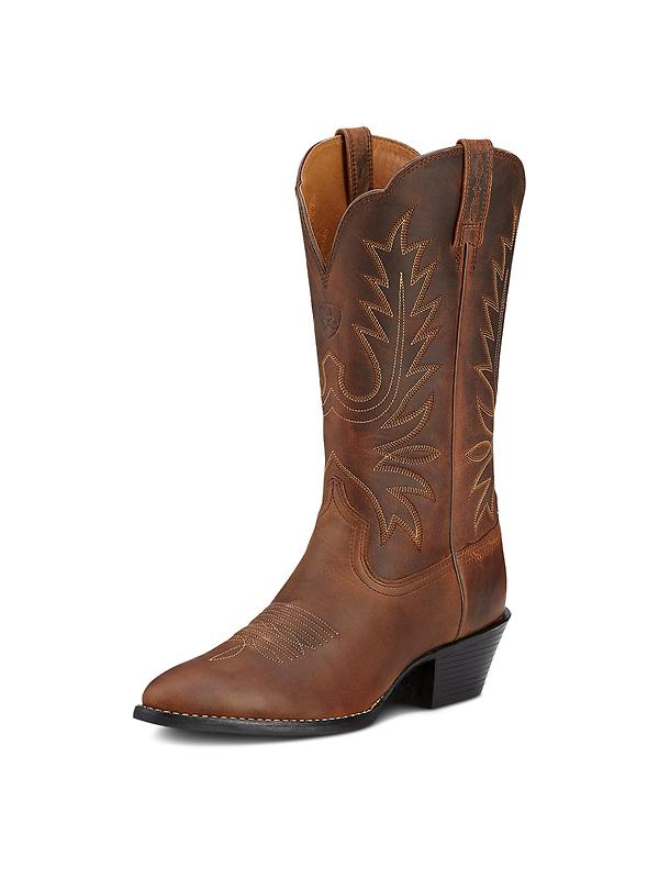 Ariat Women's Heritage R Toe Western Boots - Distressed Brown Image 2