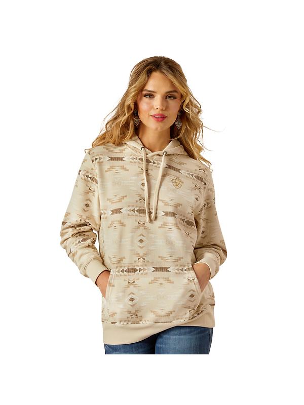 Product image of Ariat Women's Logo 2.0 Hoodie - Sandstone Sw Print