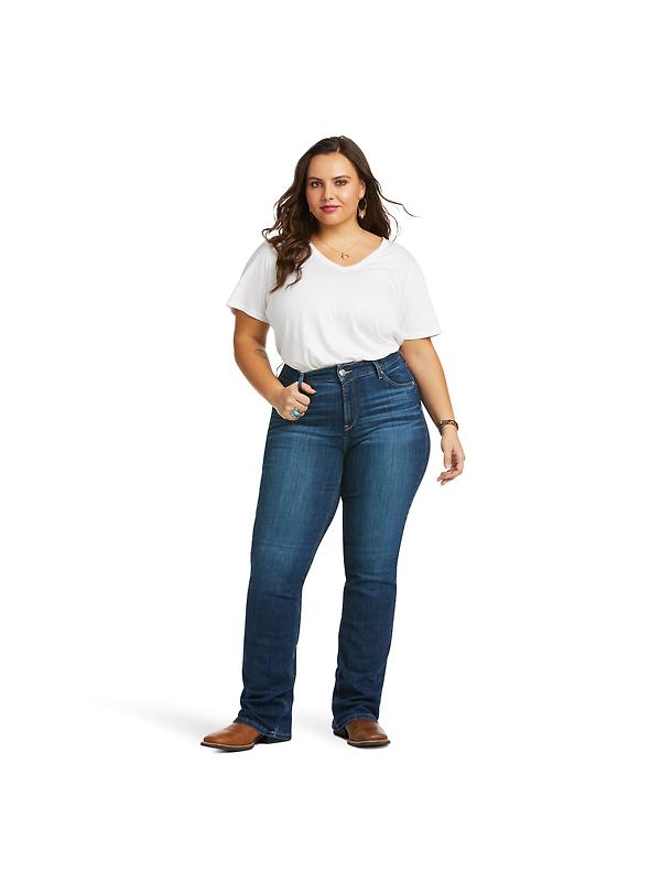 Ariat Women's R.E.A.L. Perfect Rise Abby Straight Jeans - Mackenzie - Regular Leg Image 6