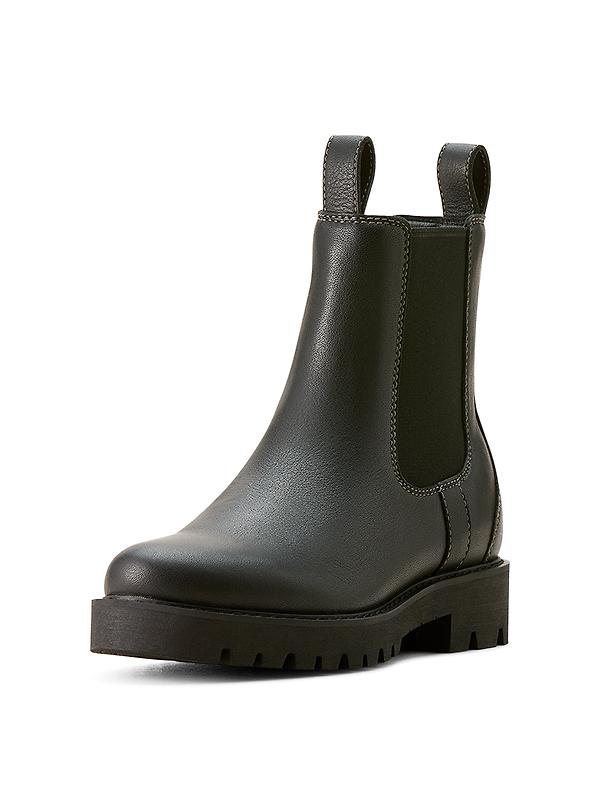 Ariat Women's Wexford Lug Mid Waterproof Chelsea Boots - Jet Black Image 2