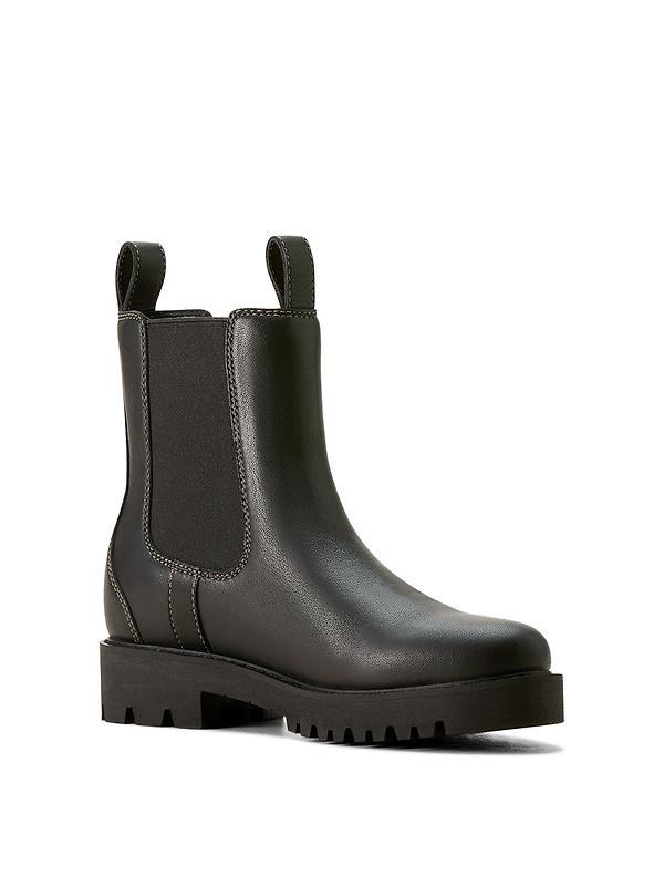 Ariat Women's Wexford Lug Mid Waterproof Chelsea Boots - Jet Black Image 6