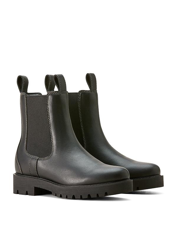 Ariat Women's Wexford Lug Mid Waterproof Chelsea Boots - Jet Black Image 7