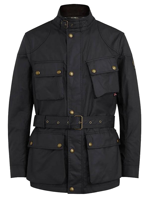 Product image of Belstaff Men's Waxed Cotton Trialmaster Jacket - Black