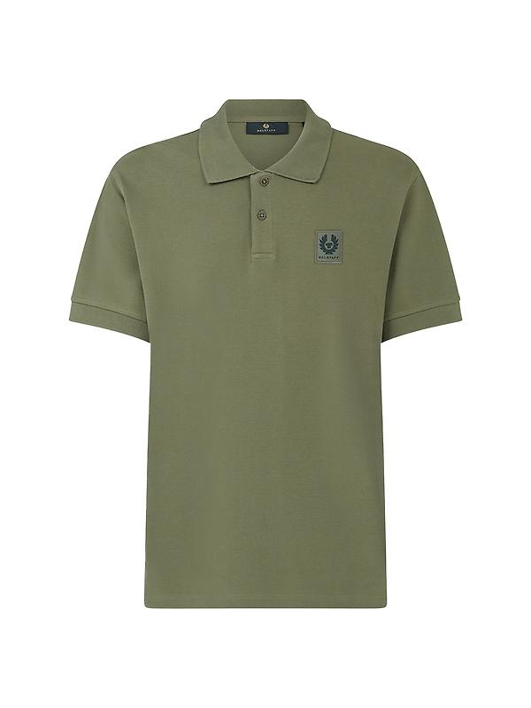 Belstaff Men's Cotton Pique Polo Shirt - True Olive Image 1