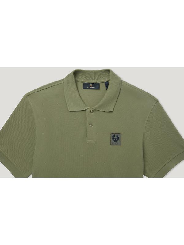 Belstaff Men's Cotton Pique Polo Shirt - True Olive Image 2