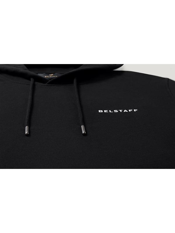Belstaff Men's Cotton Fleece Border Hoodie - Black Image 2
