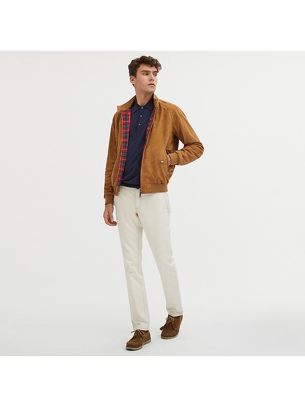 Baracuta Men's G9 Suede Harrington Jacket - Tobacco Image 3
