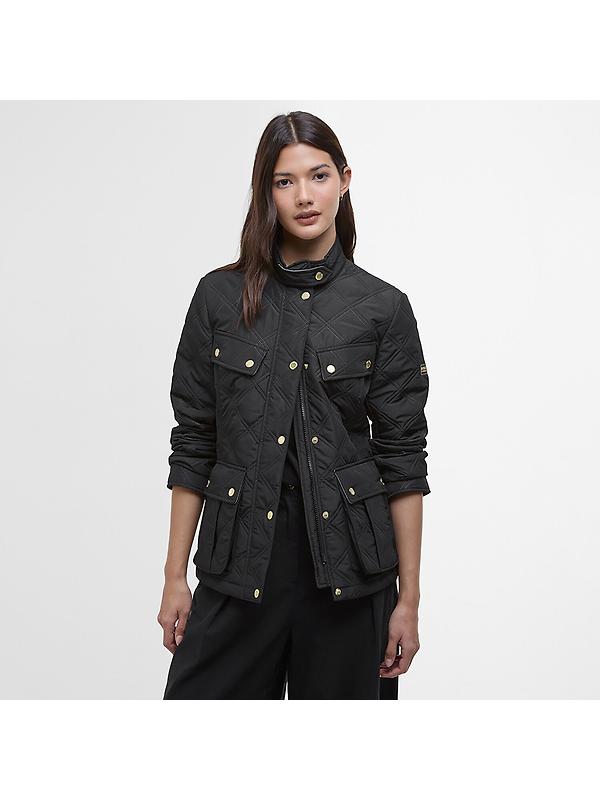 Barbour International Women's Halsey Quilted Jacket - Black Image 2