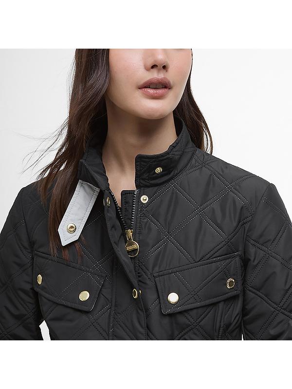 Barbour International Women's Halsey Quilted Jacket - Black Image 5