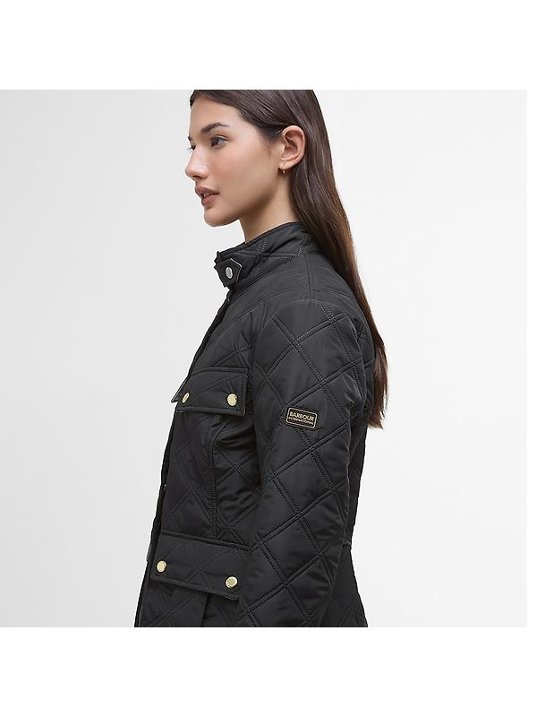 Barbour International Women's Halsey Quilted Jacket - Black Image 7