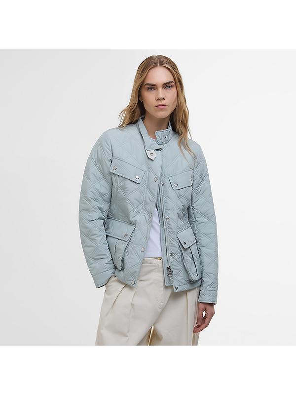 Barbour International Women's Halsey Quilted Jacket - Light Steel/Silver Birch Image 2