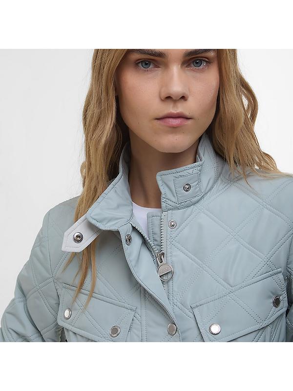 Barbour International Women's Halsey Quilted Jacket - Light Steel/Silver Birch Image 5