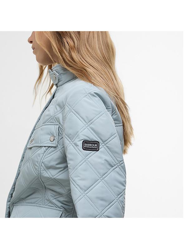 Barbour International Women's Halsey Quilted Jacket - Light Steel/Silver Birch Image 6