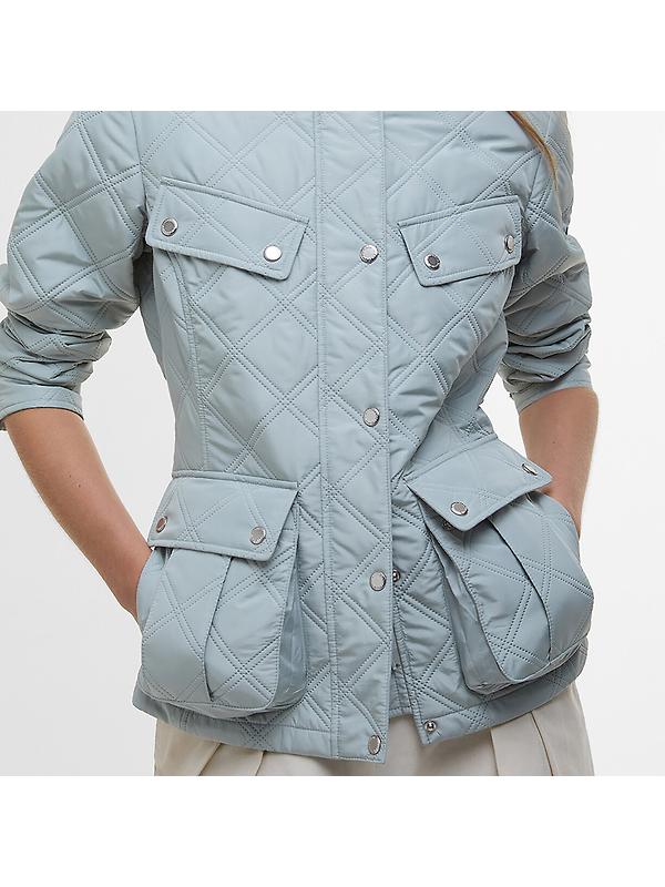Barbour International Women's Halsey Quilted Jacket - Light Steel/Silver Birch Image 7
