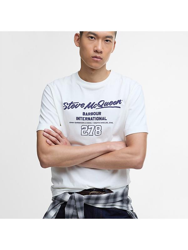 Barbour International Men's Colman Steve McQueen Graphic T-Shirt - Whisper Image 5
