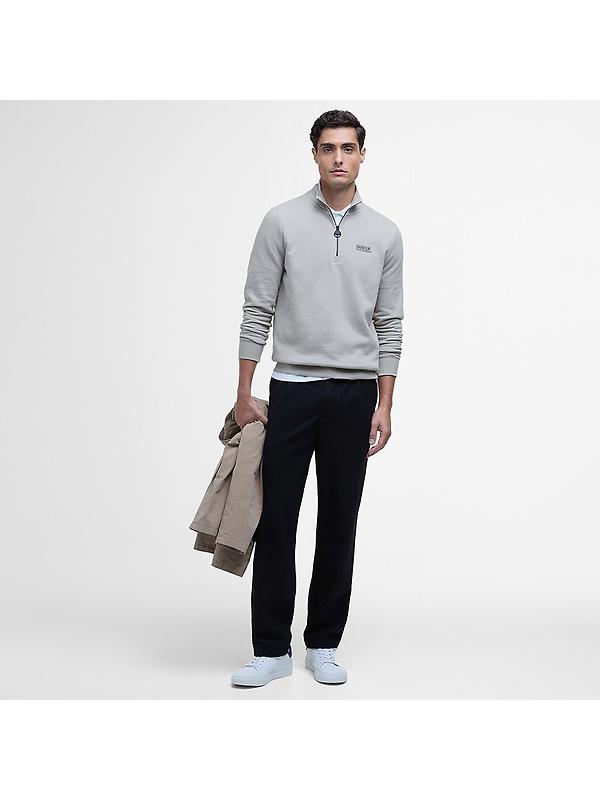 Barbour International Men's Essential Half Zip Sweatshirt - Concrete Image 3