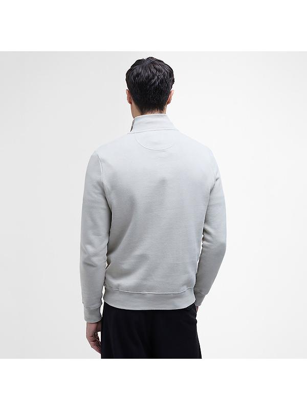 Barbour International Men's Essential Half Zip Sweatshirt - Concrete Image 4