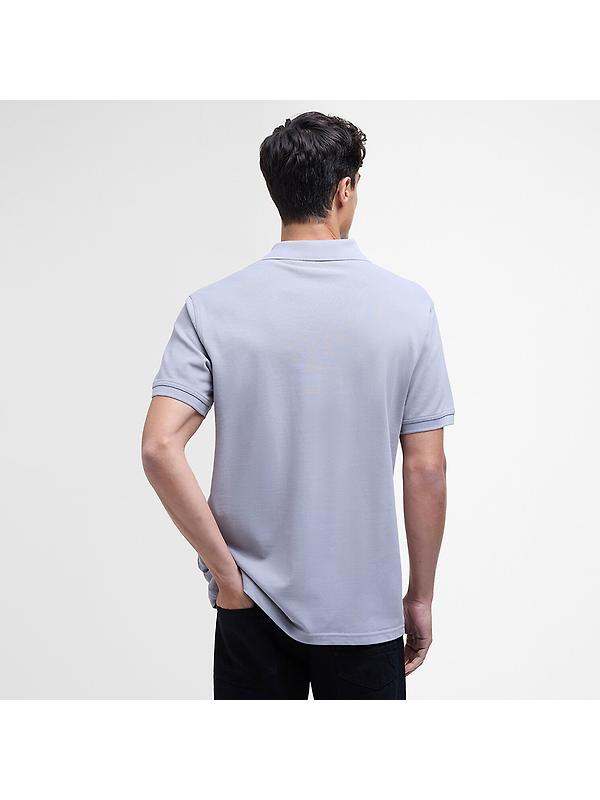 Barbour International Men's Essential Polo Shirt - Pale Slate Image 4
