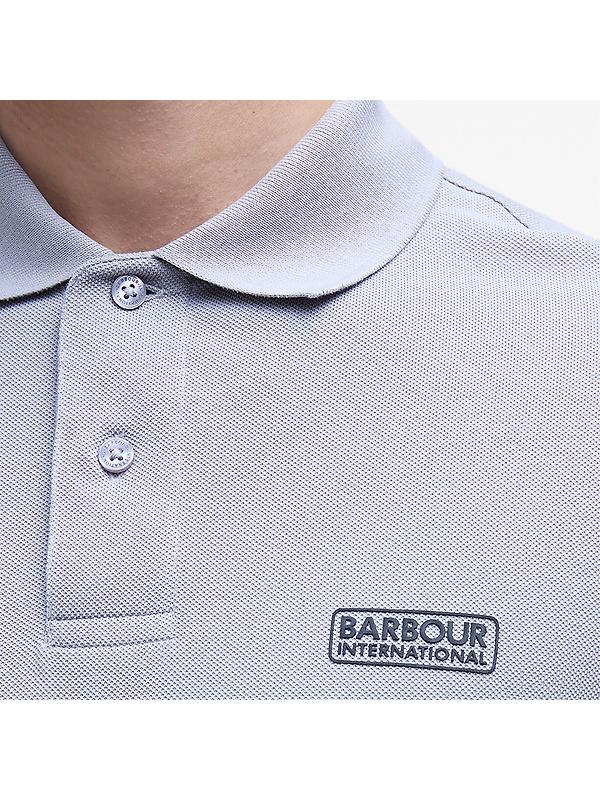 Barbour International Men's Essential Polo Shirt - Pale Slate Image 6