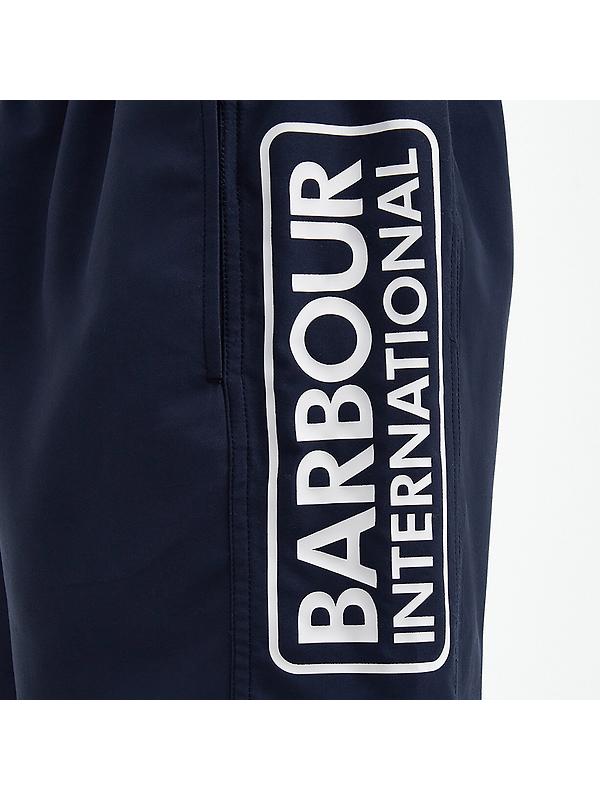 Barbour International Men's Large Logo Swim Shorts - Navy Image 6