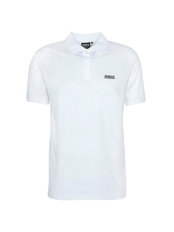 Barbour International Men's Lightweight Pique Essential Polo Shirt - White Product Image
