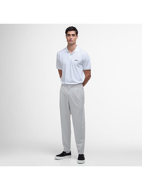 Barbour International Men's Lightweight Pique Essential Polo Shirt - White Image 3