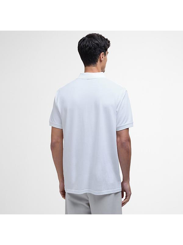 Barbour International Men's Lightweight Pique Essential Polo Shirt - White Image 4