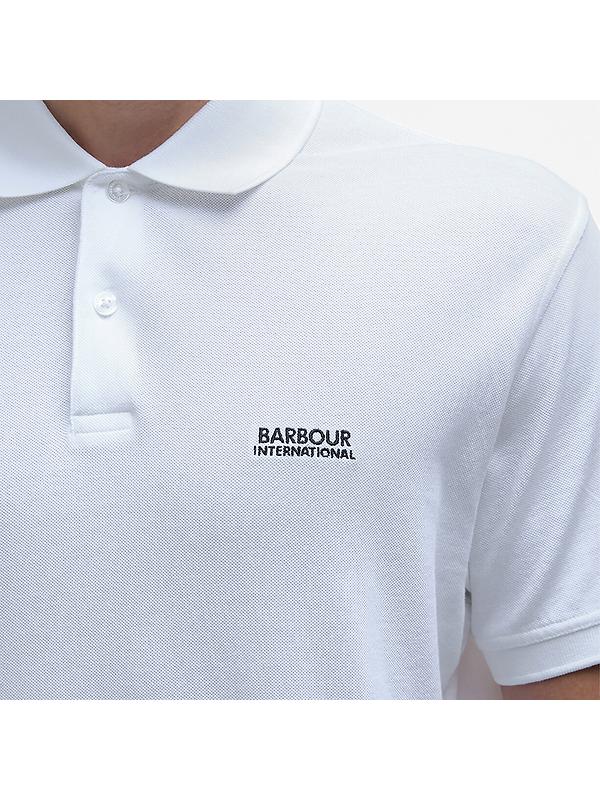 Barbour International Men's Lightweight Pique Essential Polo Shirt - White Image 6