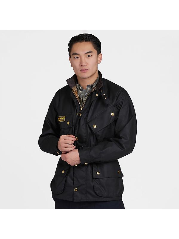 Barbour International Men's Original Waxed Jacket - Black Image 2