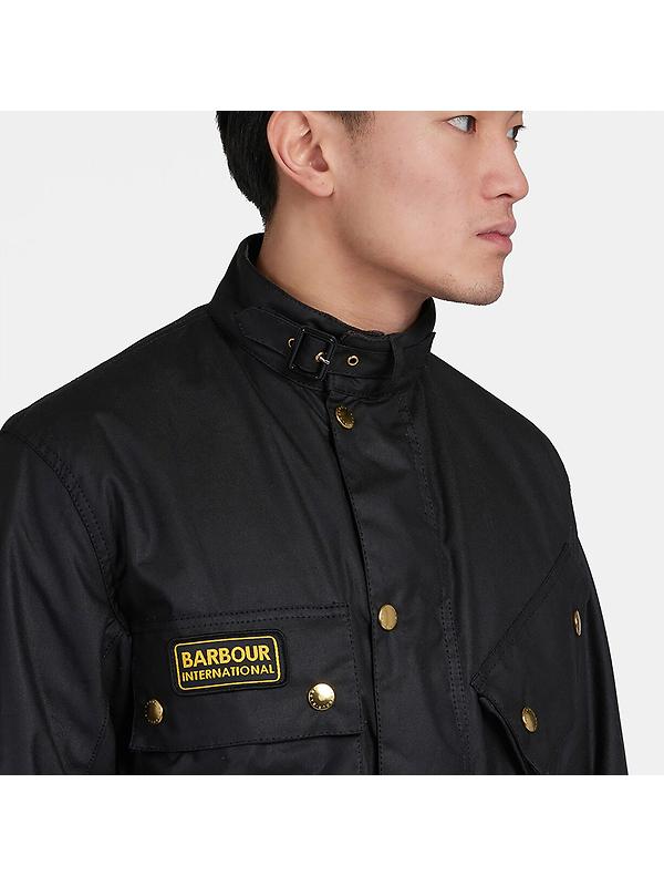 Barbour International Men's Original Waxed Jacket - Black Image 5