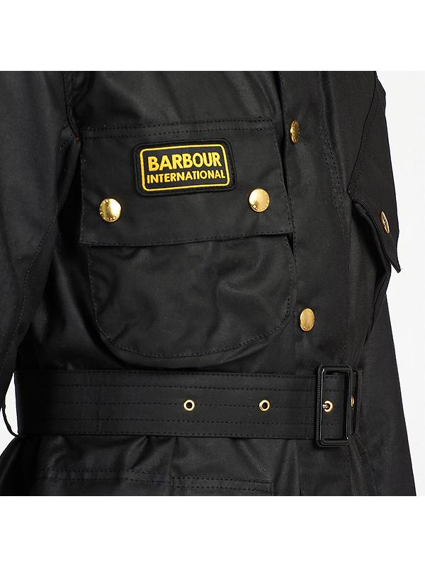 Barbour International Men's Original Waxed Jacket - Black Image 8