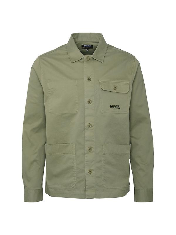 Barbour International Men's Ruiz Garment Washed Overshirt - Bleached Olive Product Image