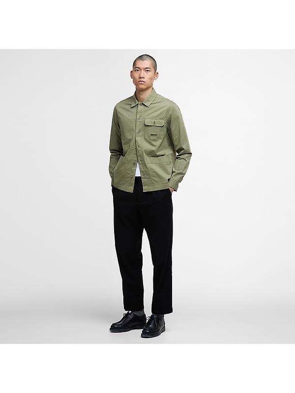 Barbour International Men's Ruiz Garment Washed Overshirt - Bleached Olive Image 3