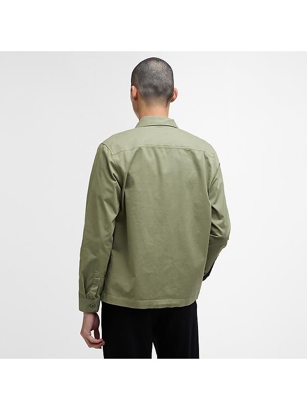 Barbour International Men's Ruiz Garment Washed Overshirt - Bleached Olive Image 4
