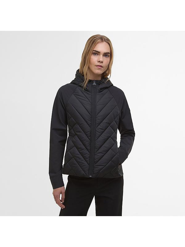 Barbour International Women's Dakota Quilted Sweat Jacket - Black Image 2