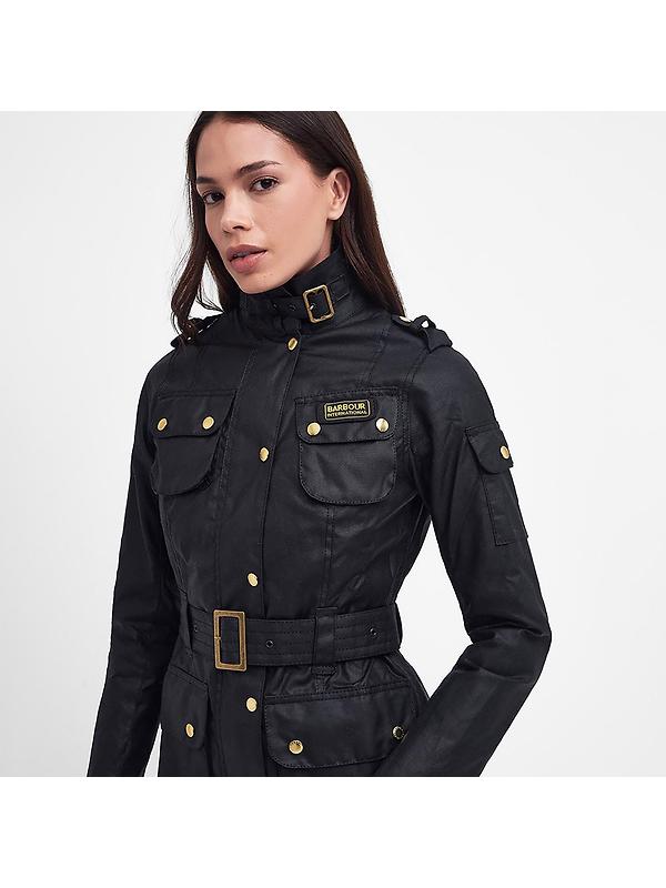 Barbour International Women's International Wax Jacket - Black Image 5