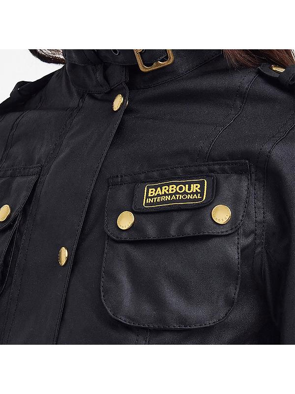 Barbour International Women's International Wax Jacket - Black Image 7