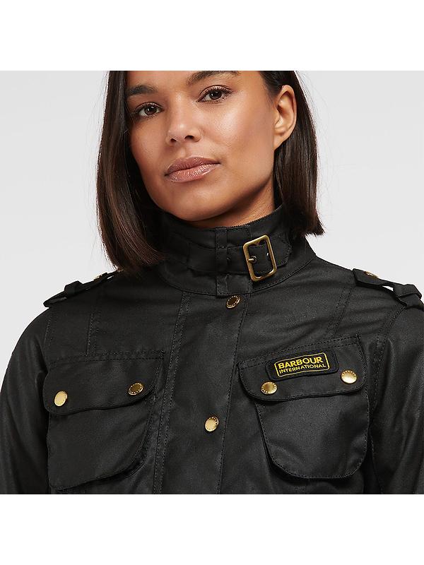 Barbour International Women's International Wax Jacket - Black Image 8