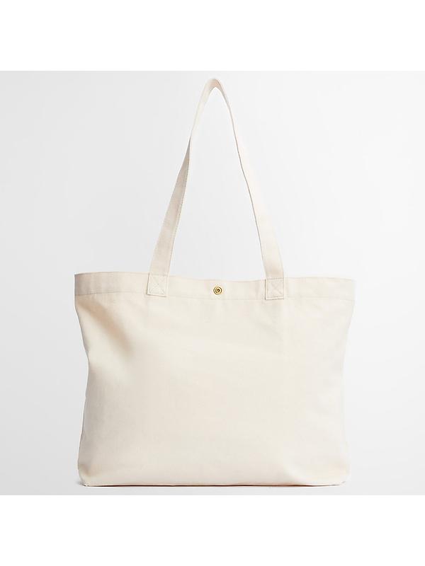 Barbour Logo Tote Bag - Ecru/Barbour Green Image 4