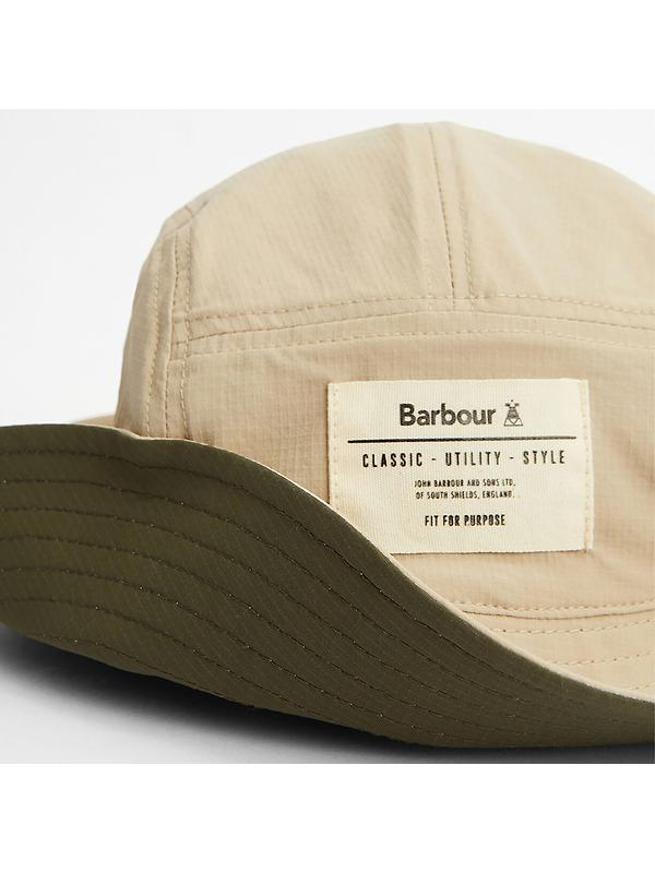 Barbour Men's Bidlam Showerproof Reversible Bucket Hat - Concrete/Olive Image 6