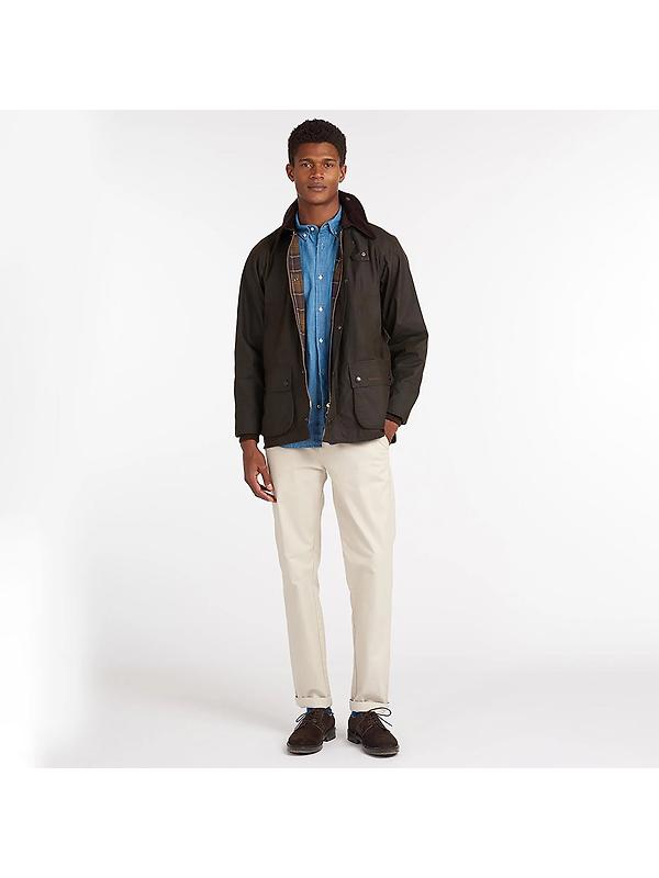 Barbour Men's Classic Bedale Waxed Jacket - Olive Image 3