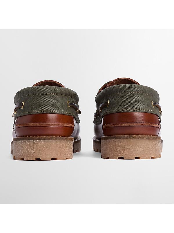 Barbour Men's Deck Boat Shoes - Mahogany Image 3