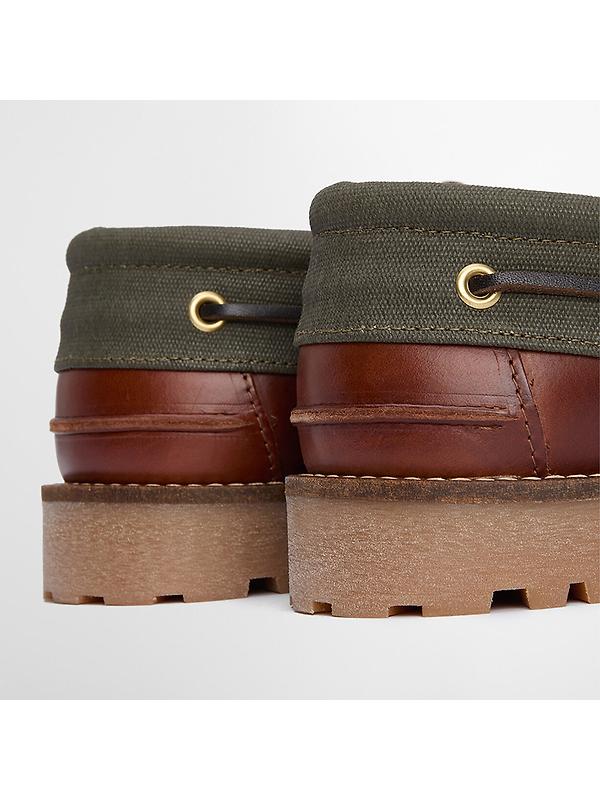 Barbour Men's Deck Boat Shoes - Mahogany Image 6