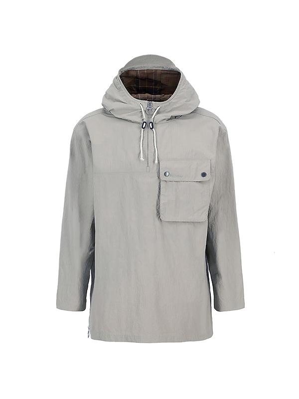 Barbour Men's Durham Hooded Overshirt - Concrete Image 1